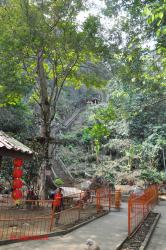 The stairway to the cave.